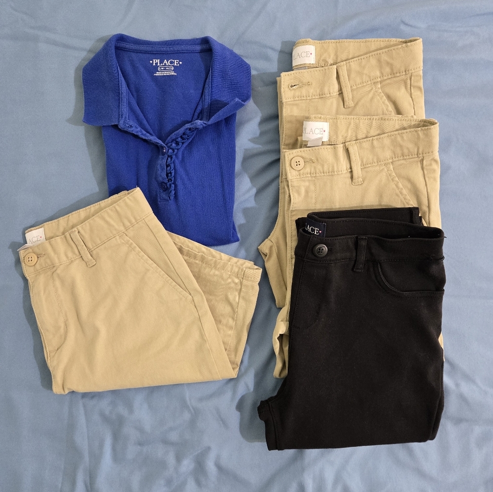 Girl's Kahki Uniform Children's Place Bundle Set Size 12